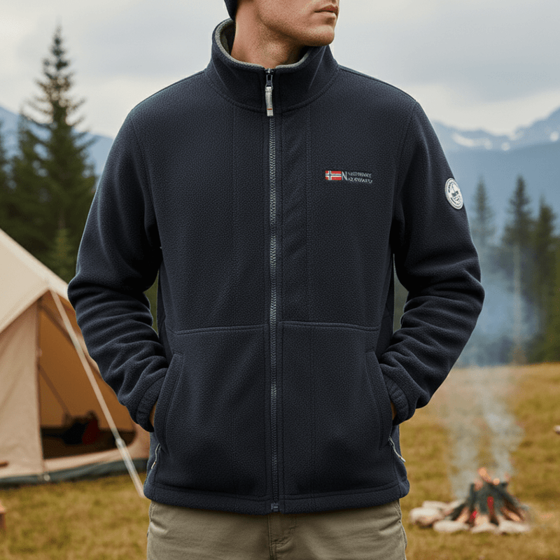 Men's Warm Fleece Jacket for Autumn and Winter Hikes - product view 11 | Buffalo Gears