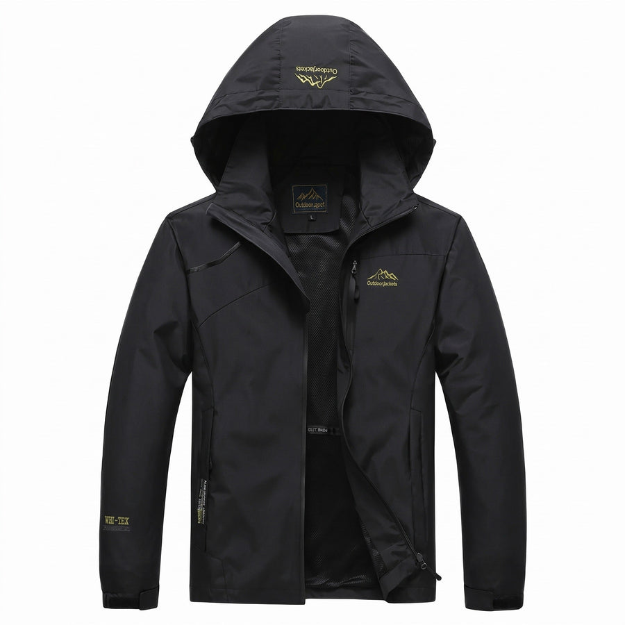 Men's Waterproof Windbreaker with Mesh Lining and Cuffs - product view 6 | Buffalo Gears