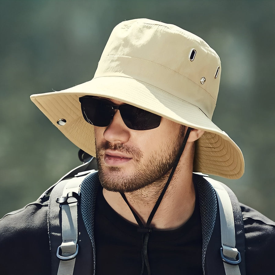 Men's Wide-Brim Bucket Hat with UPF 50+ Protection - product view 3 | Buffalo Gears