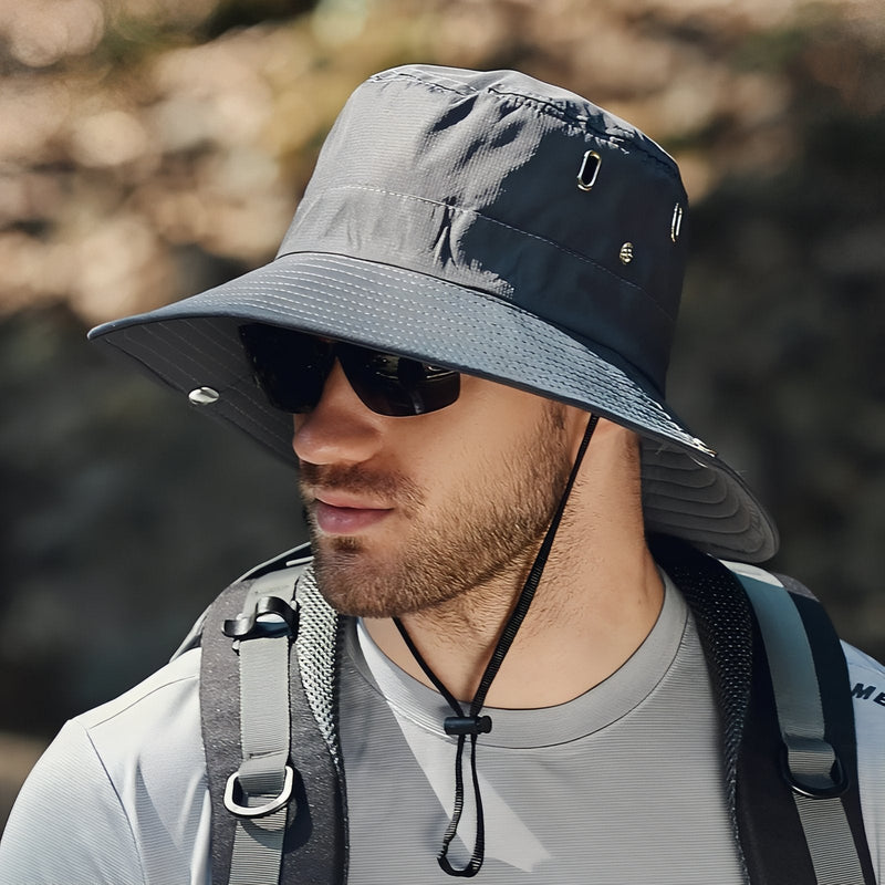 Men's Wide-Brim Bucket Hat with UPF 50+ Protection - product view 5 | Buffalo Gears