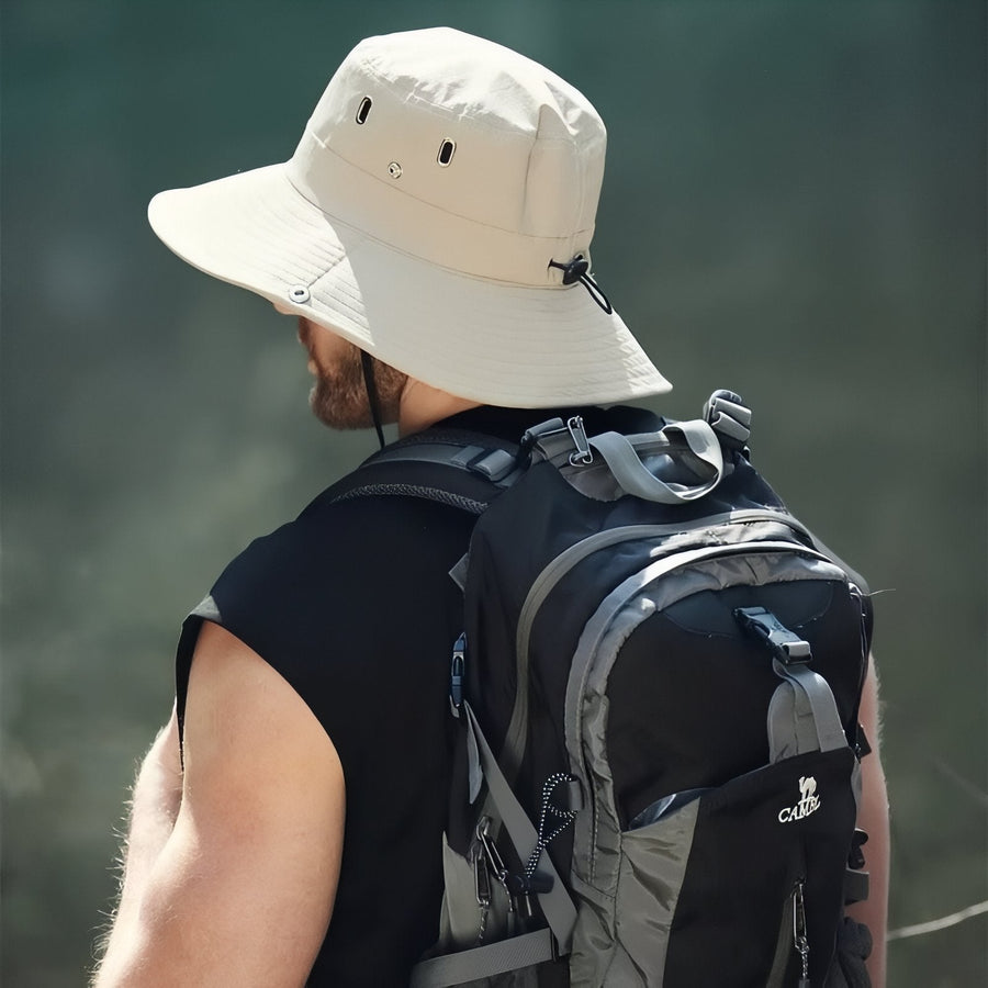 Men's Wide-Brim Bucket Hat with UPF 50+ Protection - product view 6 | Buffalo Gears