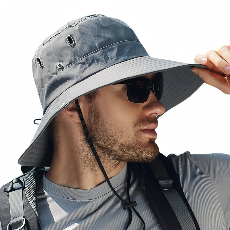 Men's Wide-Brim Bucket Hat with UPF 50+ Protection - product view 9 | Buffalo Gears