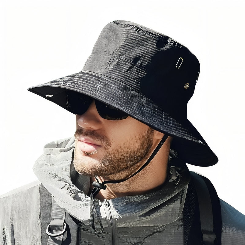 Men's Wide-Brim Bucket Hat with UPF 50+ Protection - product view 10 | Buffalo Gears