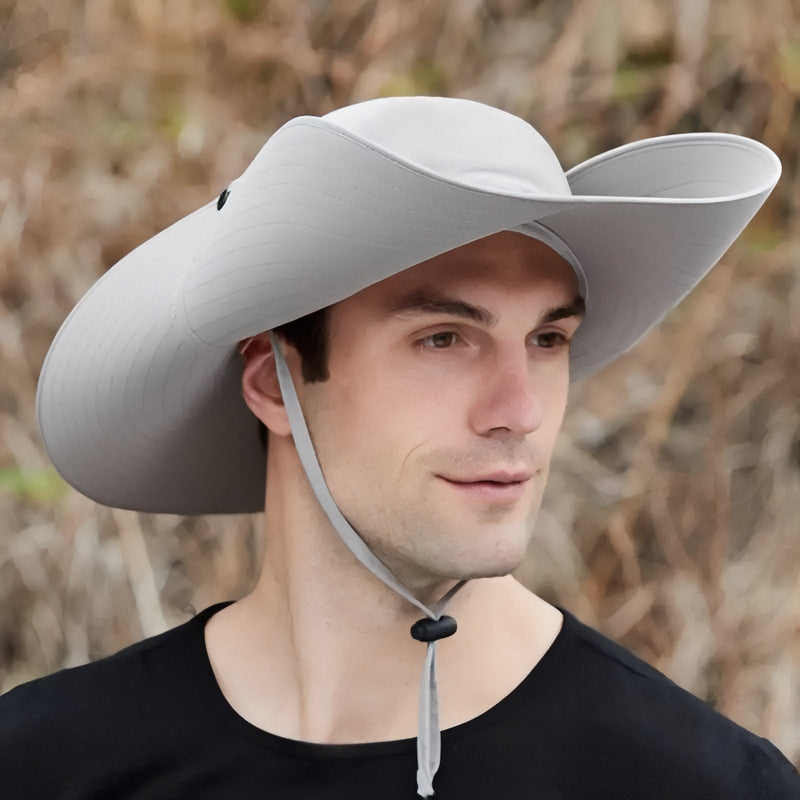 Men's Wide-Brim UV Cap for Sunny Trail Days - product view 6 | Buffalo Gears