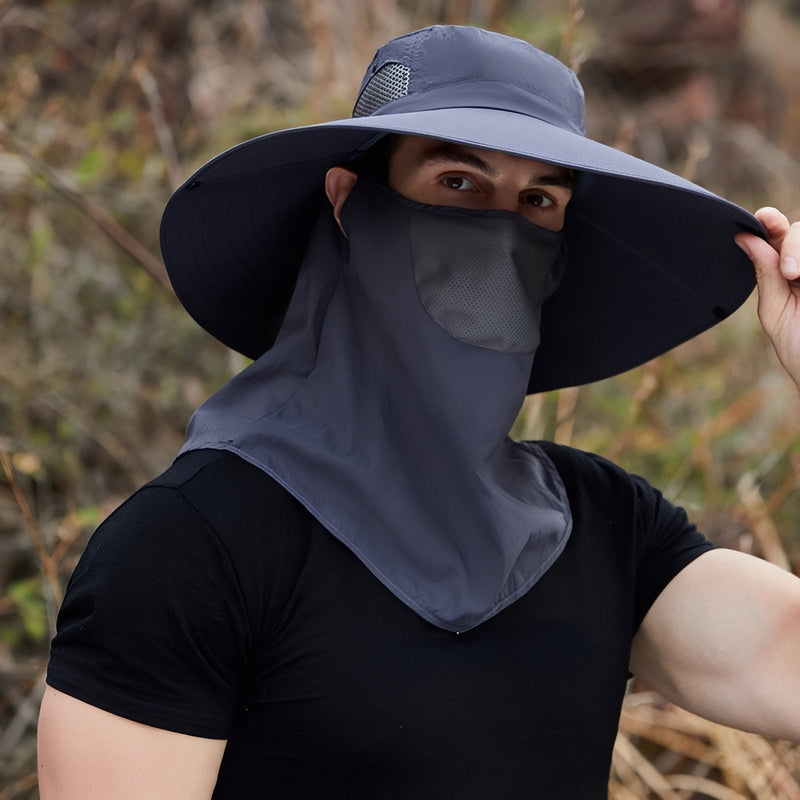 Men's Wide-Brim UV Cap for Sunny Trail Days - product view 7 | Buffalo Gears