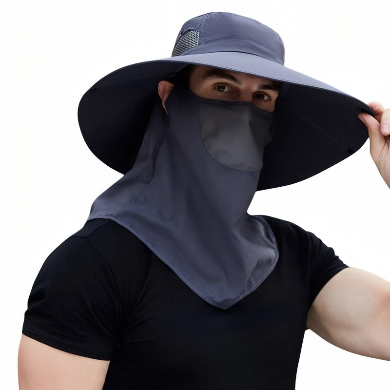 Men's Wide-Brim UV Cap for Sunny Trail Days - product view 16 | Buffalo Gears