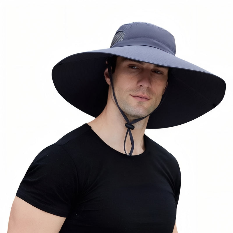 Men's Wide-Brim UV Cap for Sunny Trail Days - product view 17 | Buffalo Gears