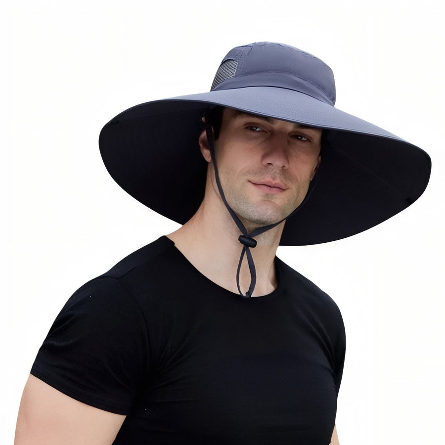 Men's Wide-Brim UV Cap for Sunny Trail Days - product view 17 | Buffalo Gears