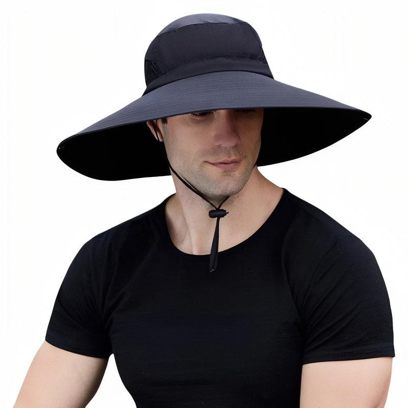 Men's Wide-Brim UV Cap for Sunny Trail Days - product view 18 | Buffalo Gears