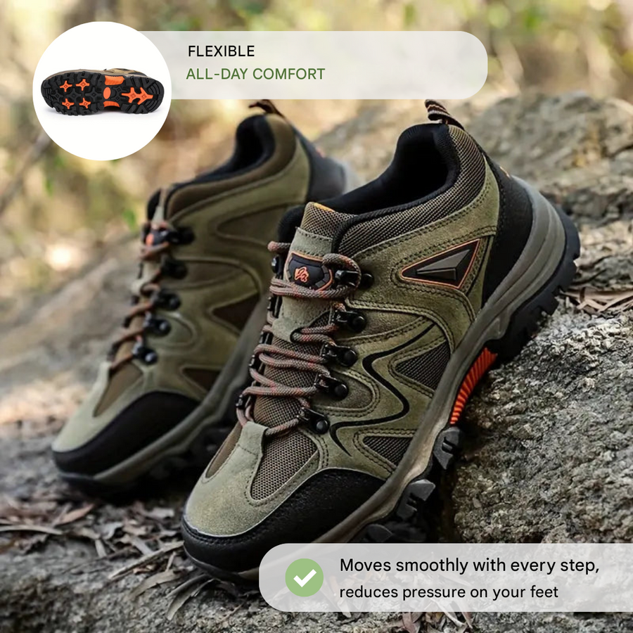 Men's Wide-Fit Waterproof Hiking Shoes for Outdoor Walking - product view 4 | Buffalo Gears