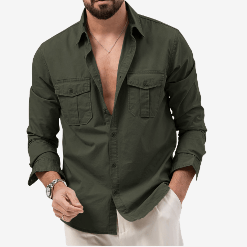 Men's Zip-Off Sleeve Trekking Shirt for Changeable Weather - product view 8 | Buffalo Gears
