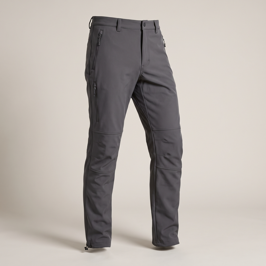Men's Softshell Fleece-Lined Hiking Trousers Stretch Water-Repellent - product view 1 | Buffalo Gears