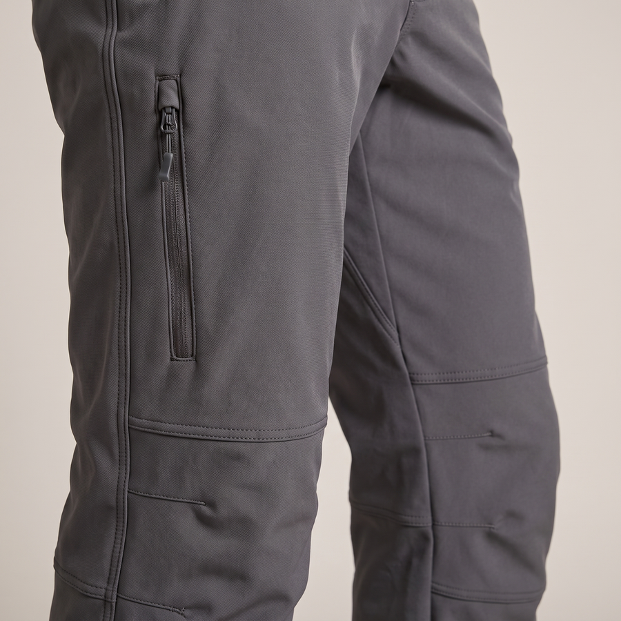 Men's Softshell Fleece-Lined Hiking Trousers Stretch Water-Repellent - product view 2 | Buffalo Gears