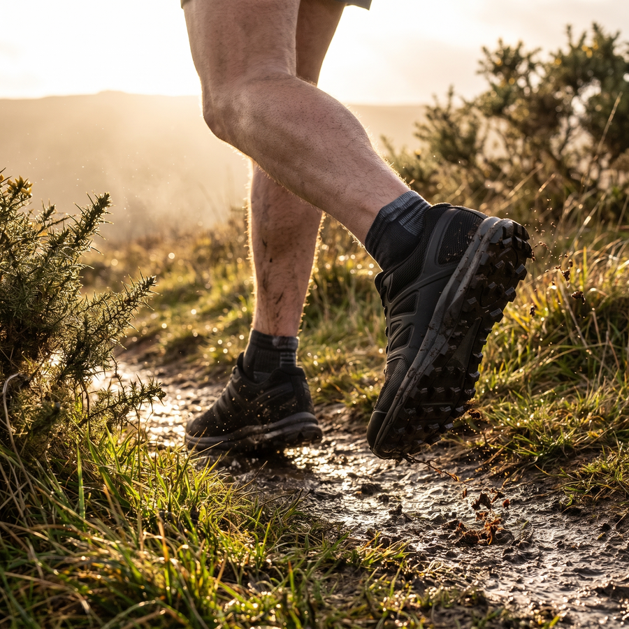 Men's Trail Running Shoes Rock Plate Quick-Dry Mesh Upper - product view 3 | Buffalo Gears