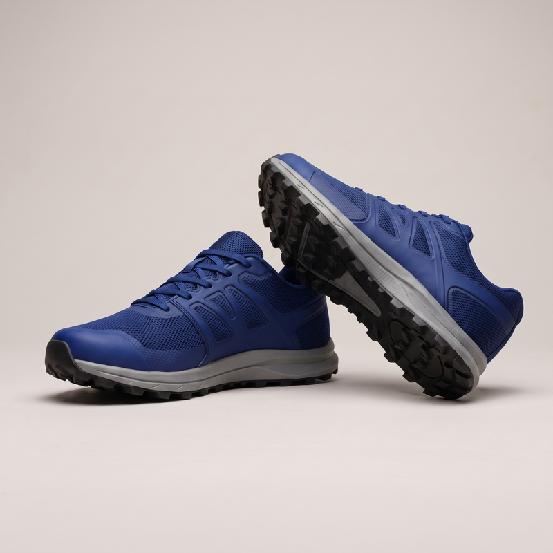 Men's Trail Running Shoes Rock Plate Quick-Dry Mesh Upper - Blue | Buffalo Gears