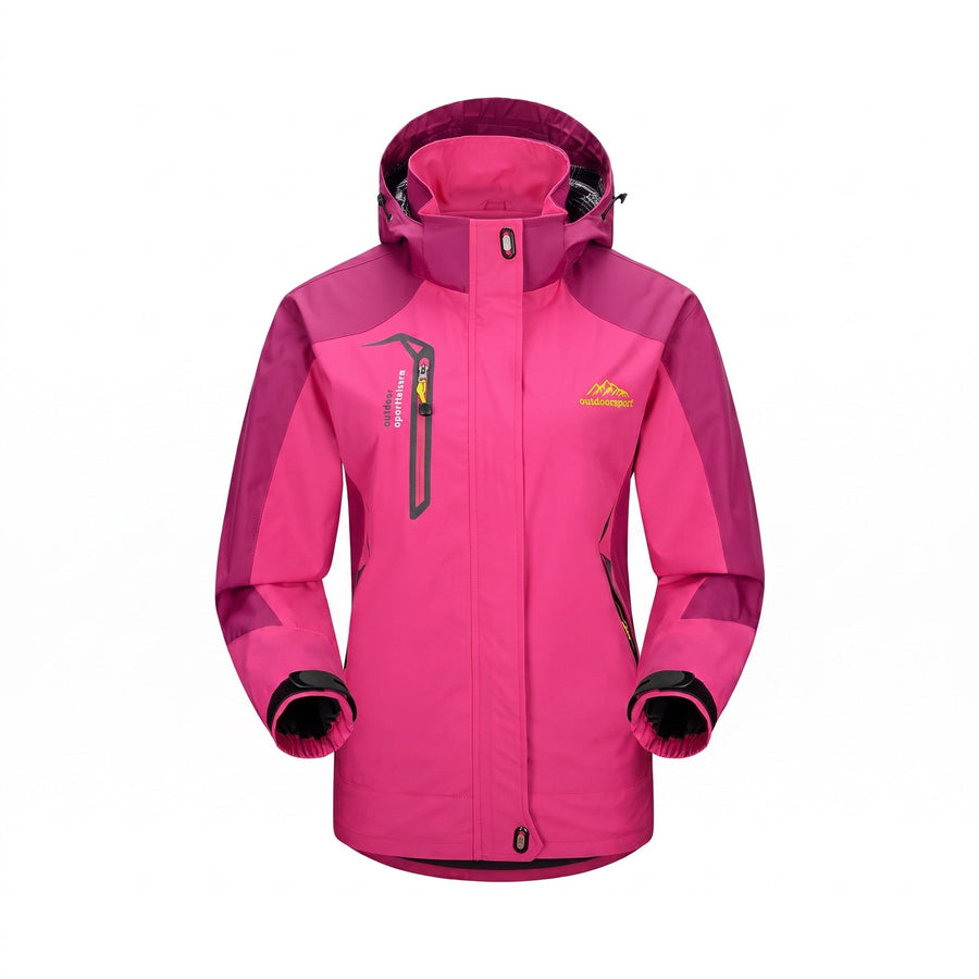 Mesh Lined Trekking Rain Jacket with Detachable Hood - product view 6 | Buffalo Gears