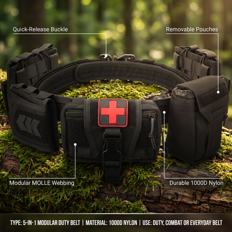 Modular Duty Belt with Quick-Release Buckle - product view 3 | Buffalo Gears