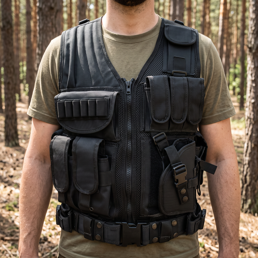 Modular Mesh-Vented Tactical Vest for Scenario Training - product view 2 | Buffalo Gears