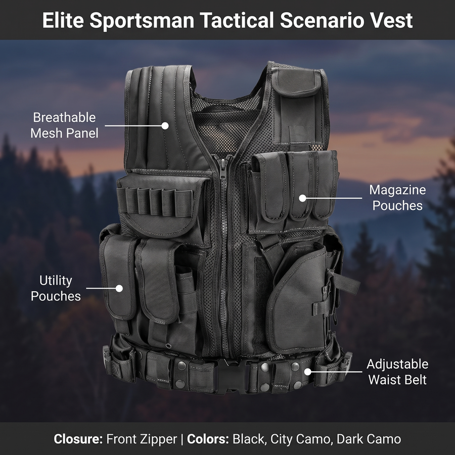 Modular Mesh-Vented Tactical Vest for Scenario Training - product view 3 | Buffalo Gears