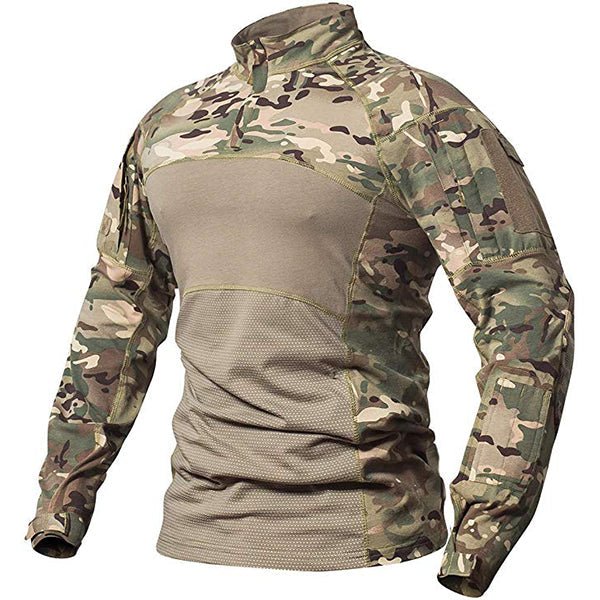 Moisture-Wicking Combat Shirt with Quarter-Zip Front - product view 1 | Buffalo Gears
