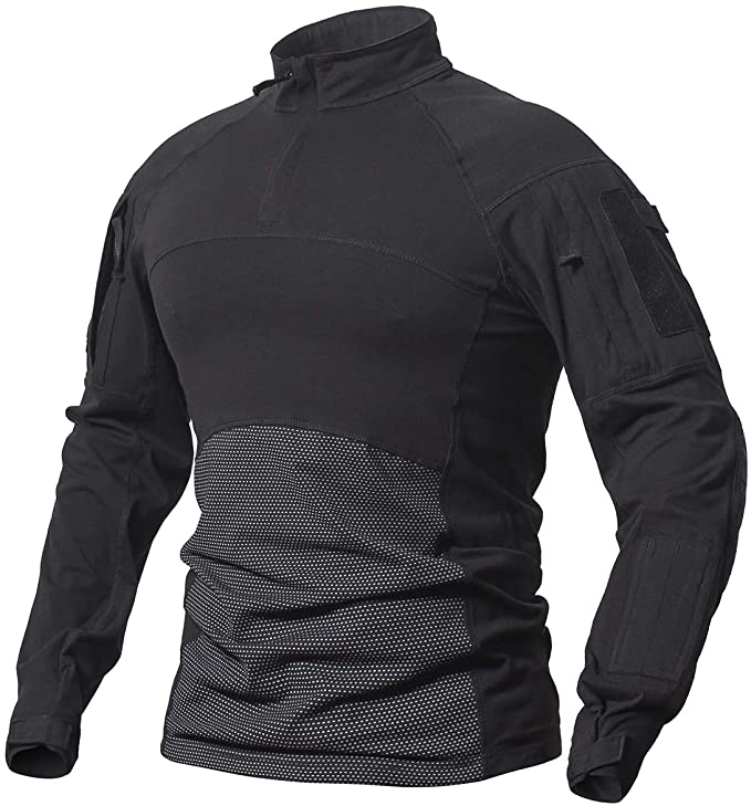 Moisture-Wicking Combat Shirt with Quarter-Zip Front - product view 4 | Buffalo Gears