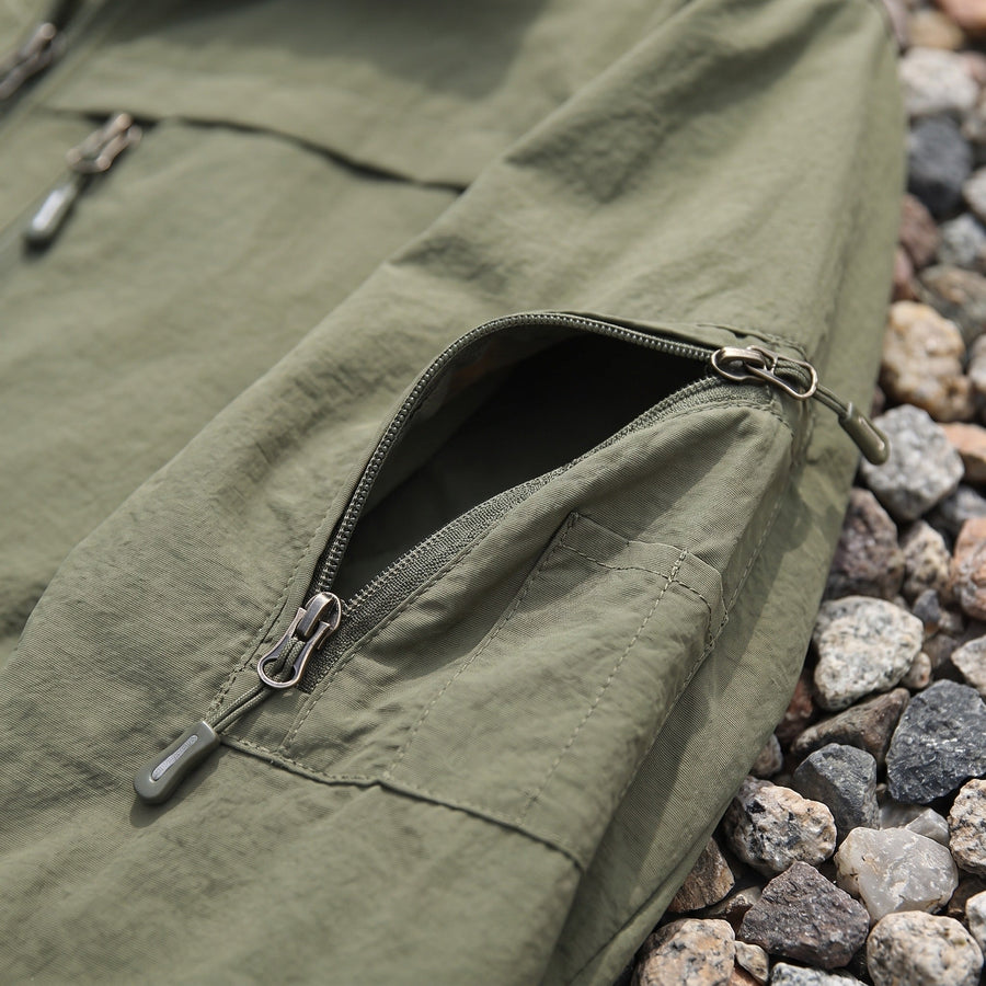Nylon Cargo Jacket for Men with Arm Pockets - product view 3 | Buffalo Gears