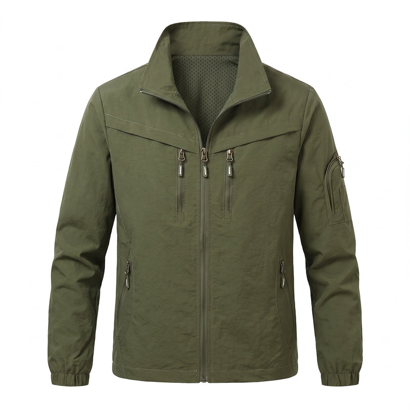 Nylon Cargo Jacket for Men with Arm Pockets - product view 5 | Buffalo Gears