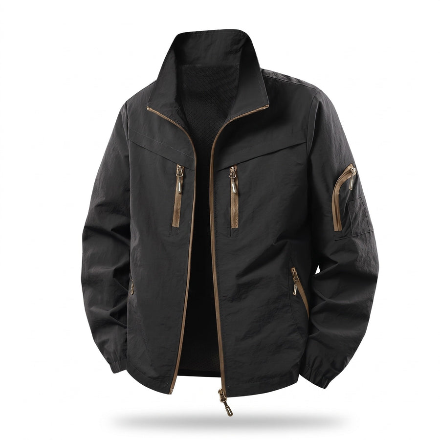Nylon Cargo Jacket for Men with Arm Pockets - product view 6 | Buffalo Gears