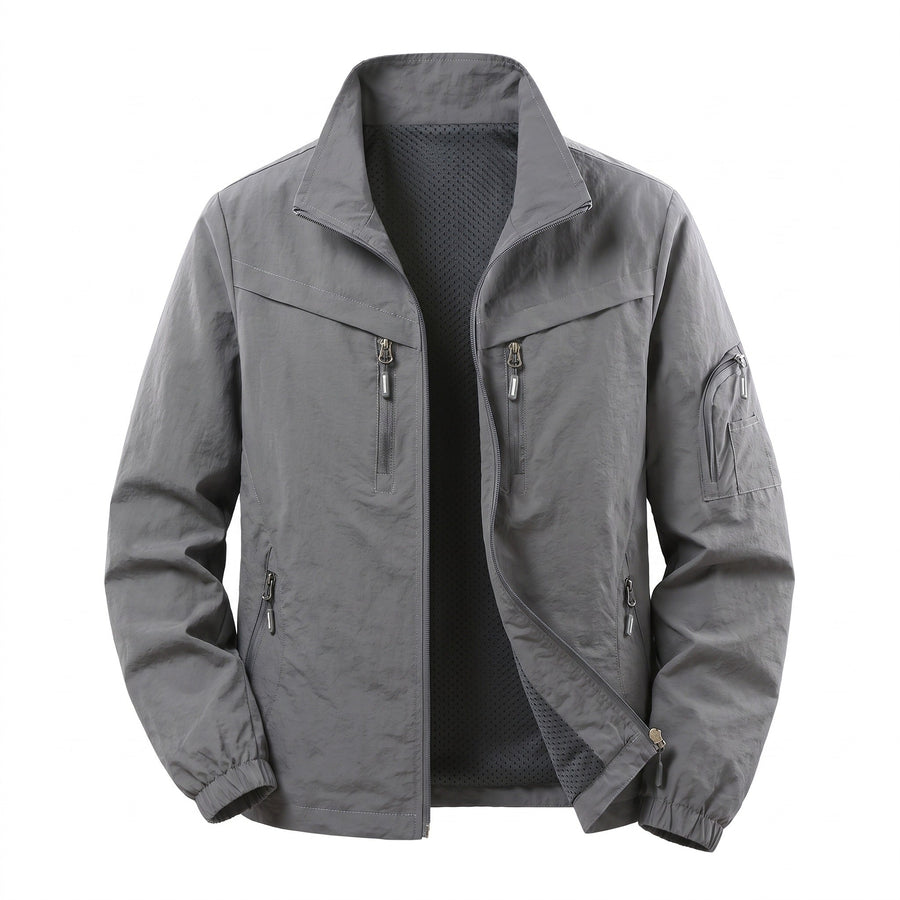 Nylon Cargo Jacket for Men with Arm Pockets - product view 7 | Buffalo Gears