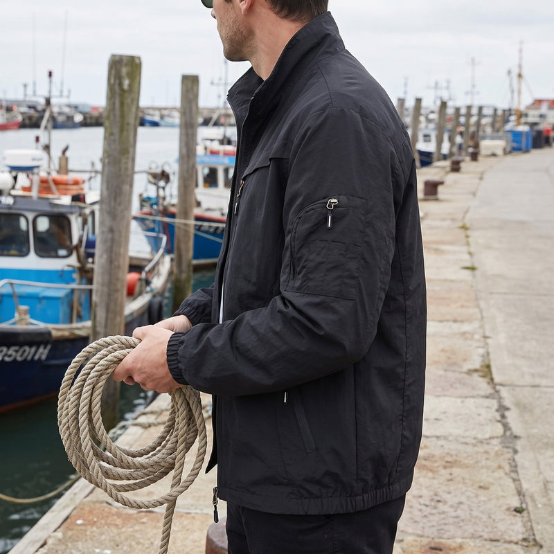 Nylon Utility Jacket for Men with Underarm Vents - product view 4 | Buffalo Gears