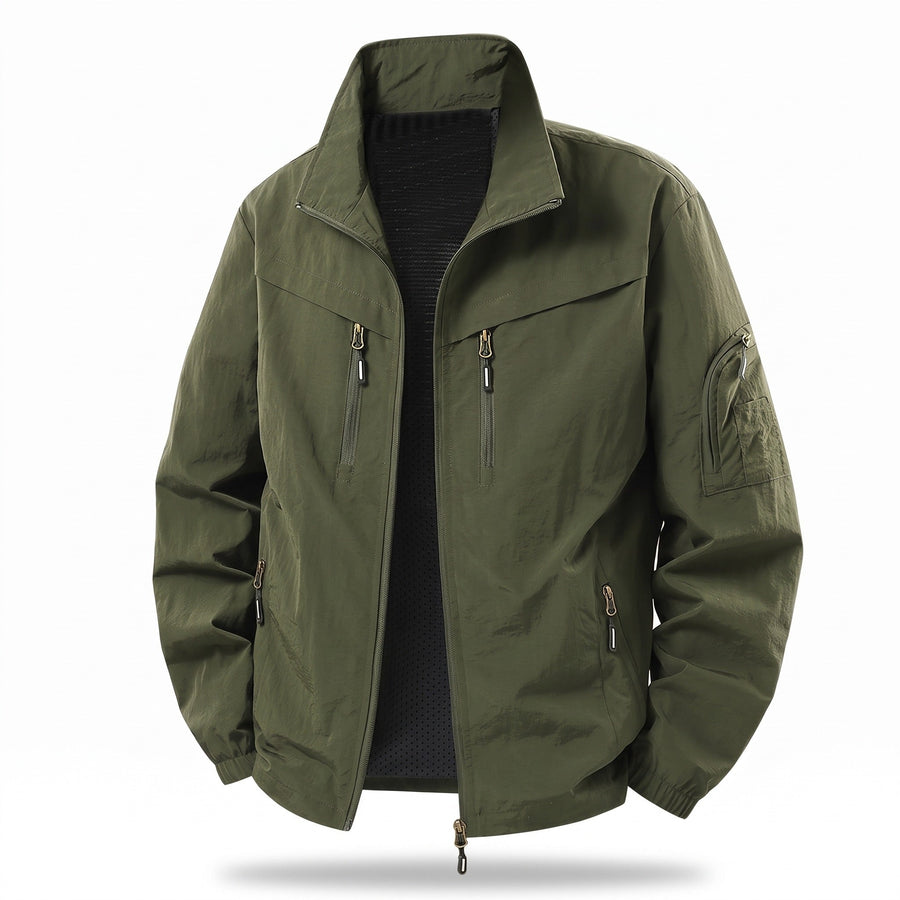 Nylon Utility Jacket for Men with Underarm Vents - product view 5 | Buffalo Gears