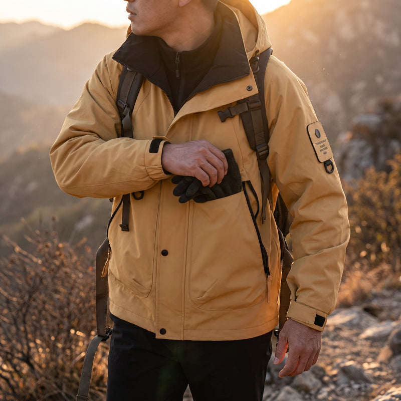 Outdoor Jacket for Men with Large Zip Pockets - product view 2 | Buffalo Gears
