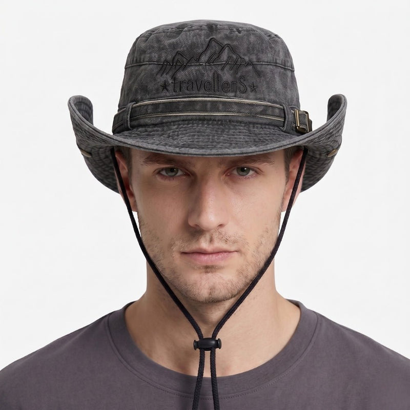 Packable Mesh Panama Hat for Summer Outdoor Wear - product view 2 | Buffalo Gears