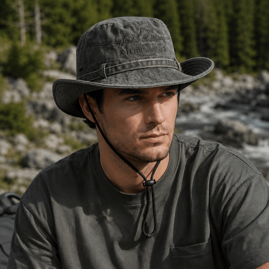 Packable Mesh Panama Hat for Summer Outdoor Wear - product view 3 | Buffalo Gears