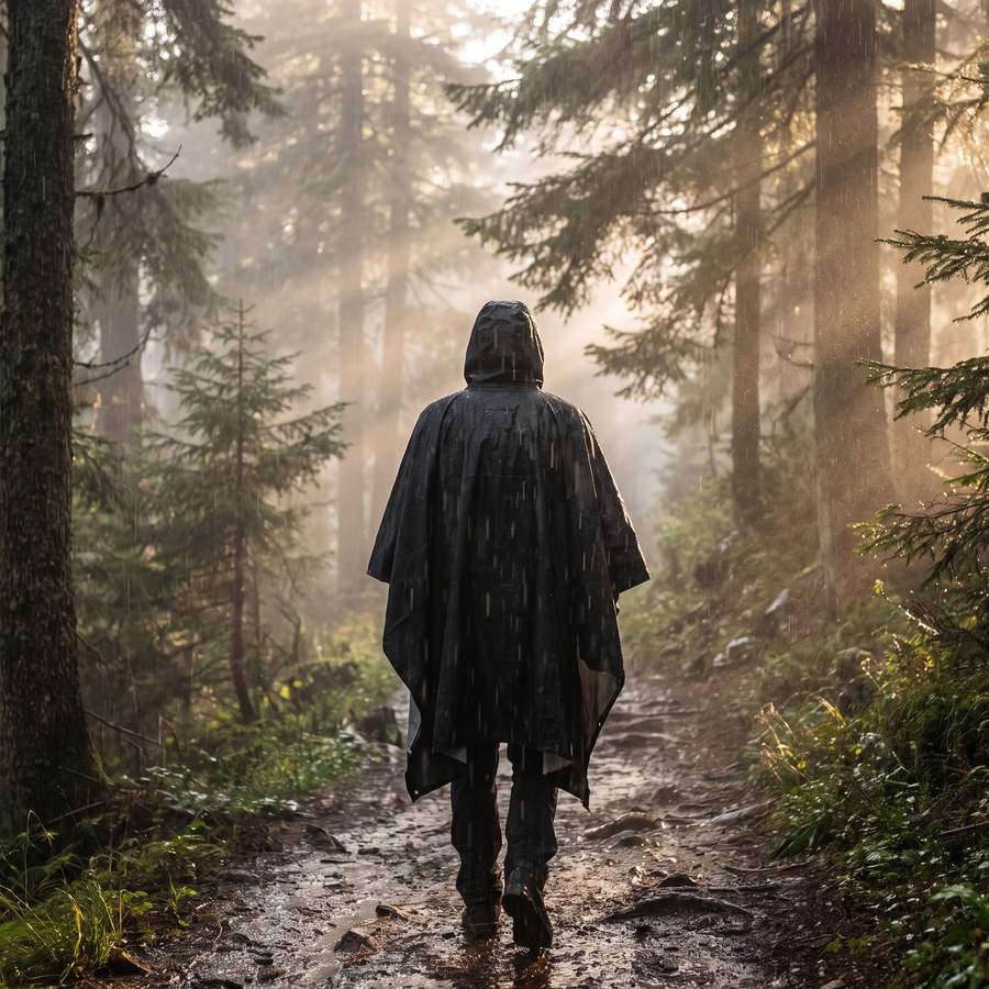 Packable Rain Poncho and Emergency Trail Shelter - product view 2 | Buffalo Gears