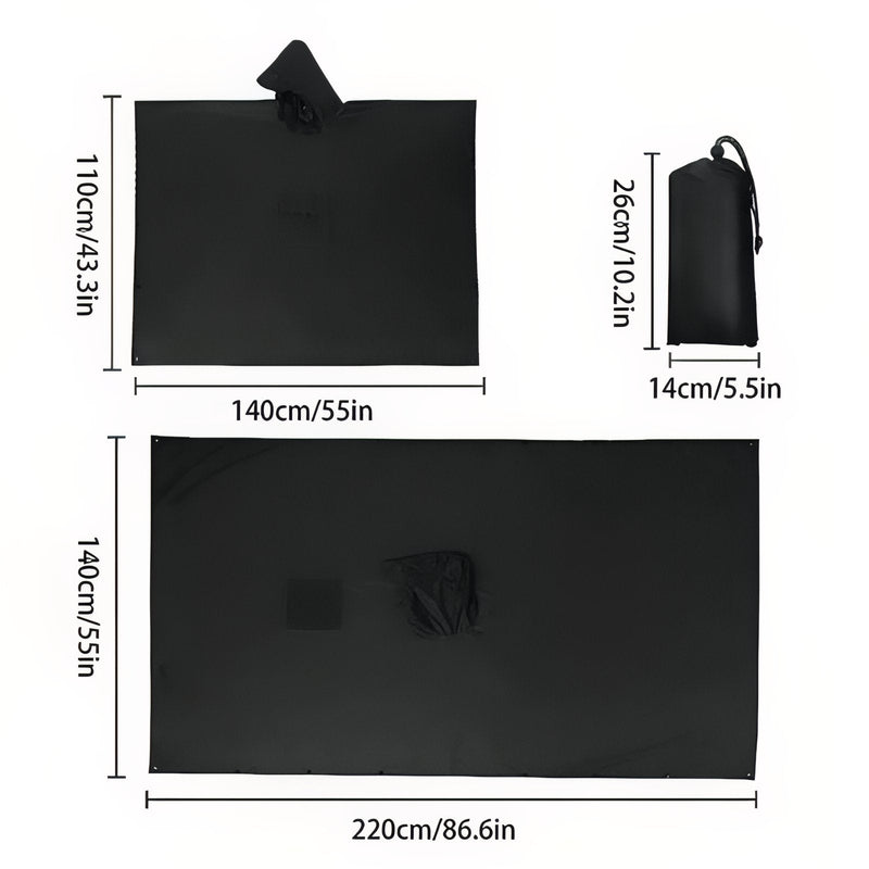 Packable Rain Poncho and Emergency Trail Shelter - product view 4 | Buffalo Gears