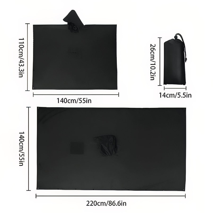 Packable Rain Poncho and Emergency Trail Shelter - product view 4 | Buffalo Gears