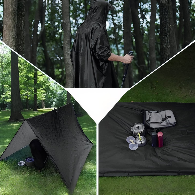 Packable Rain Poncho and Emergency Trail Shelter - product view 6 | Buffalo Gears