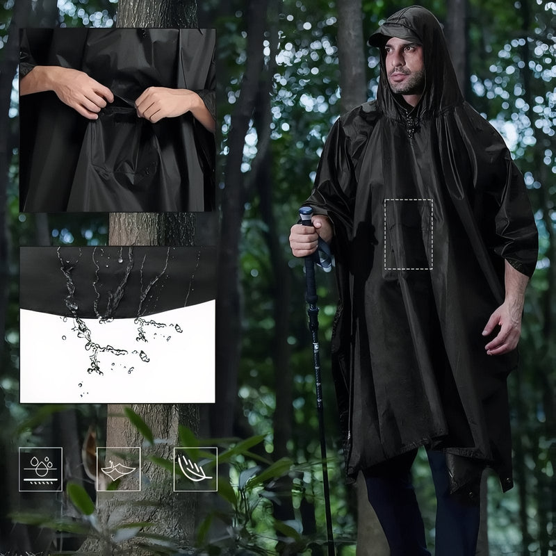 Packable Rain Poncho and Emergency Trail Shelter - product view 7 | Buffalo Gears
