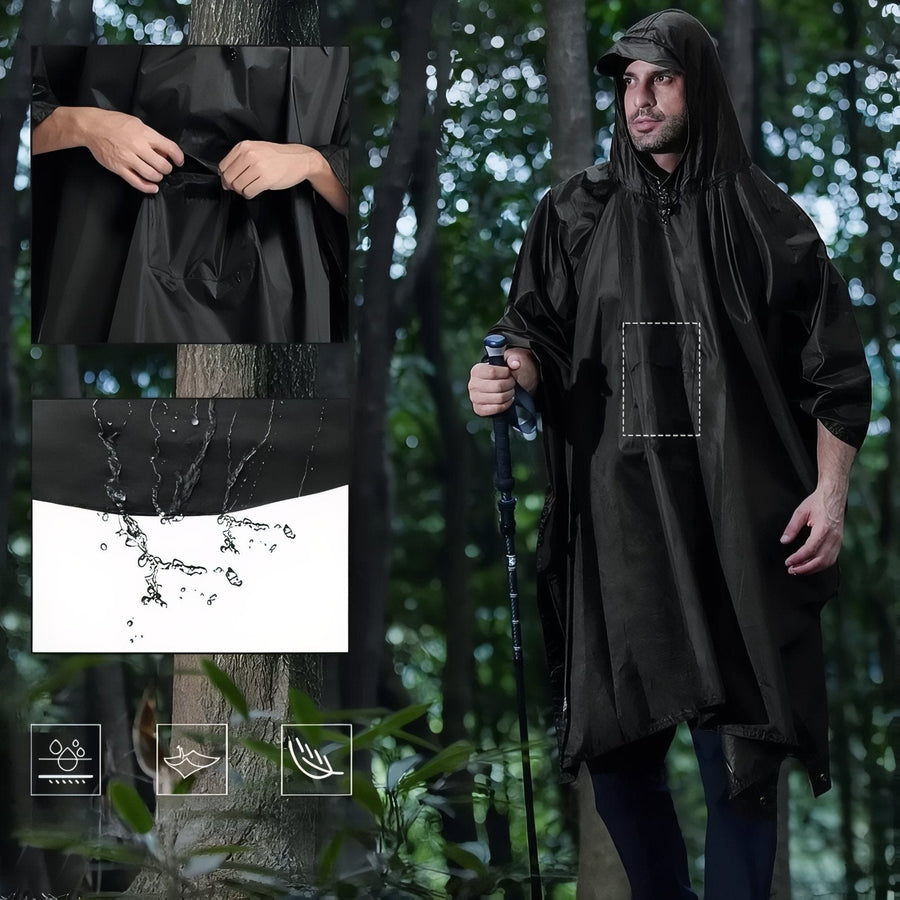 Packable Rain Poncho and Emergency Trail Shelter - product view 7 | Buffalo Gears