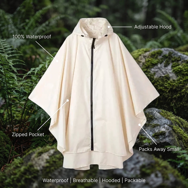Packable Waterproof Poncho That Fits Over Your Daypack - product view 2 | Buffalo Gears