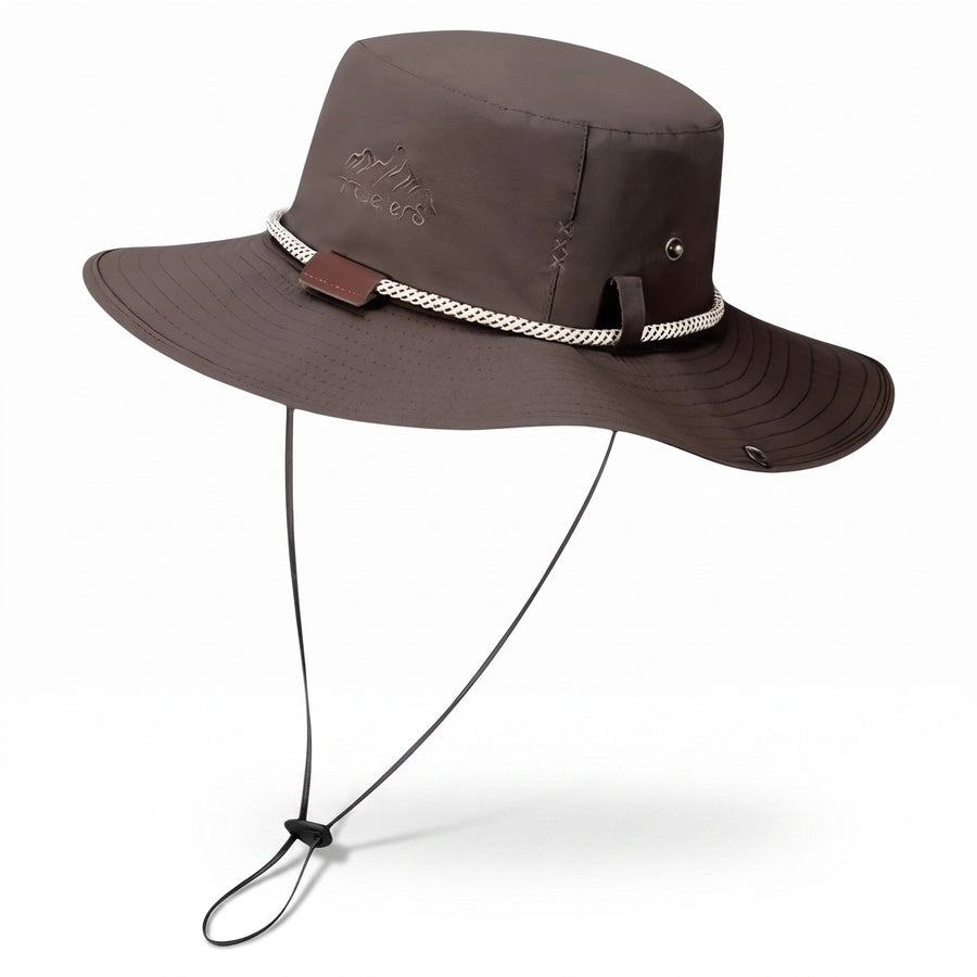 Packable Wide-Brim Rain Hat with Breathable Mesh Lining - product view 1 | Buffalo Gears