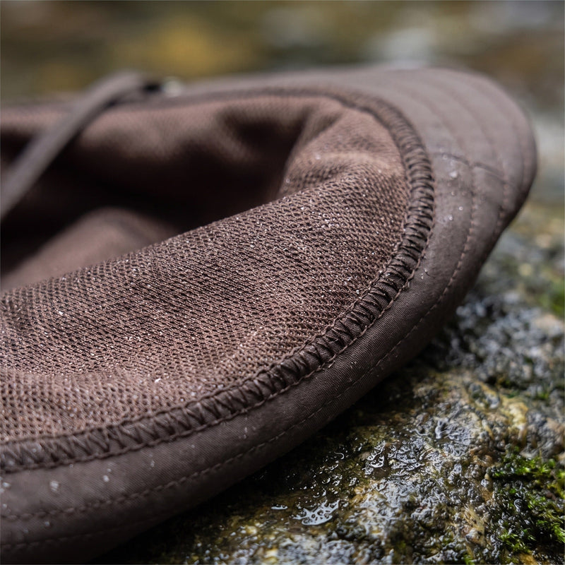 Packable Wide-Brim Rain Hat with Breathable Mesh Lining - product view 4 | Buffalo Gears