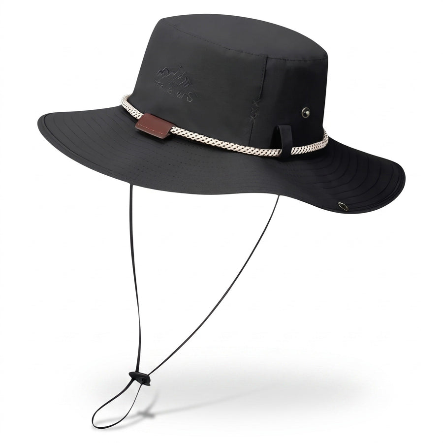 Packable Wide-Brim Rain Hat with Breathable Mesh Lining - product view 6 | Buffalo Gears