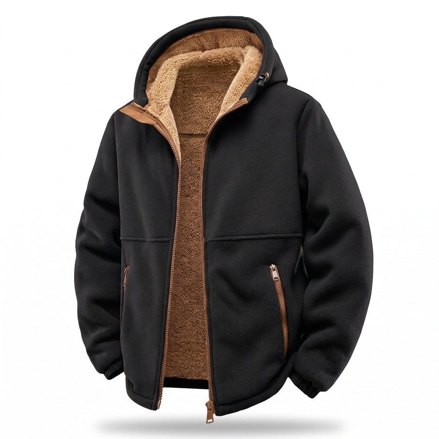 Padded Winter Jacket for Men with Hood and Pockets - product view 6 | Buffalo Gears