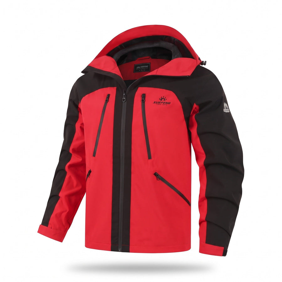 Patchwork Softshell Windbreaker for Men, Hooded - product view 5 | Buffalo Gears