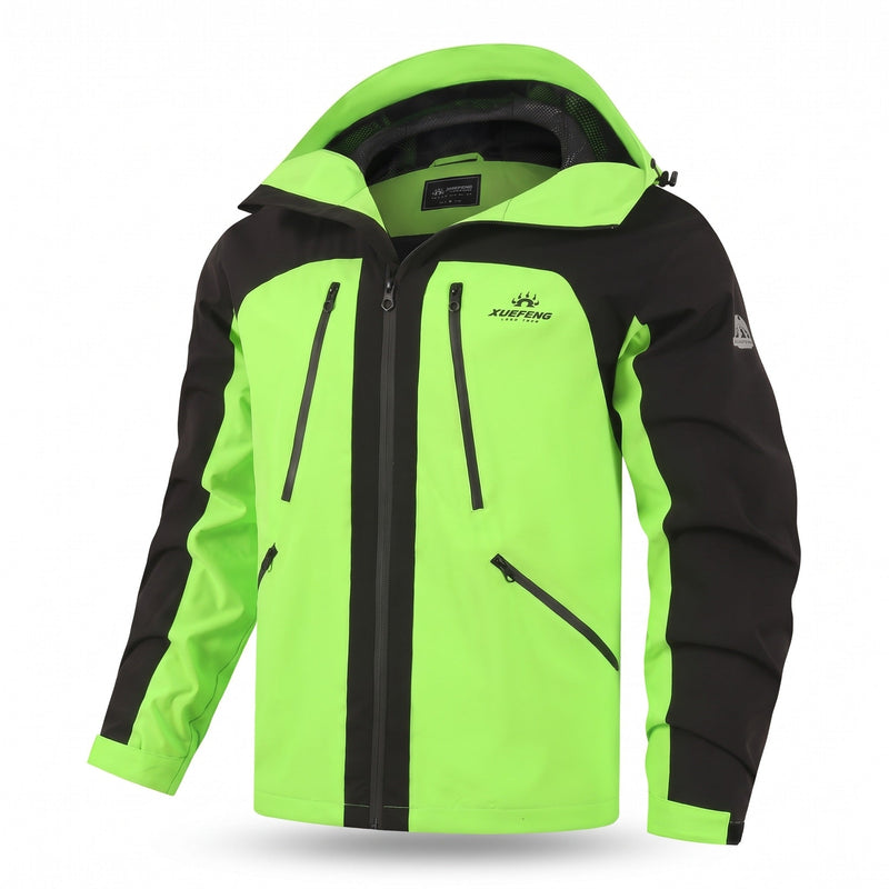 Patchwork Softshell Windbreaker for Men, Hooded - product view 6 | Buffalo Gears