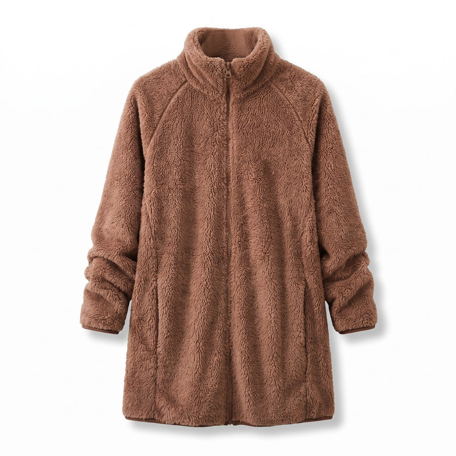 Plush Fleece Jacket for Women with Stand Collar - product view 1 | Buffalo Gears