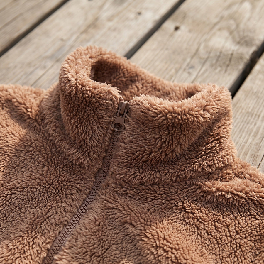 Plush Fleece Jacket for Women with Stand Collar - product view 3 | Buffalo Gears