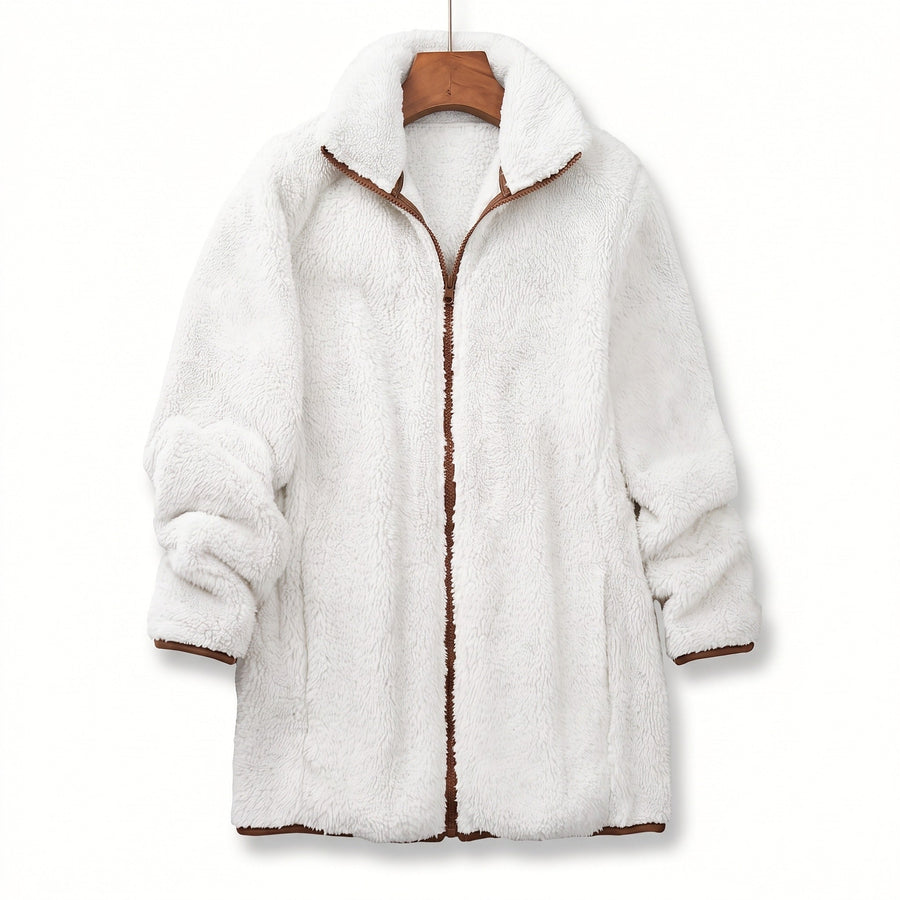 Plush Fleece Jacket for Women with Stand Collar - product view 5 | Buffalo Gears